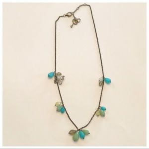 Fossil blue green necklace